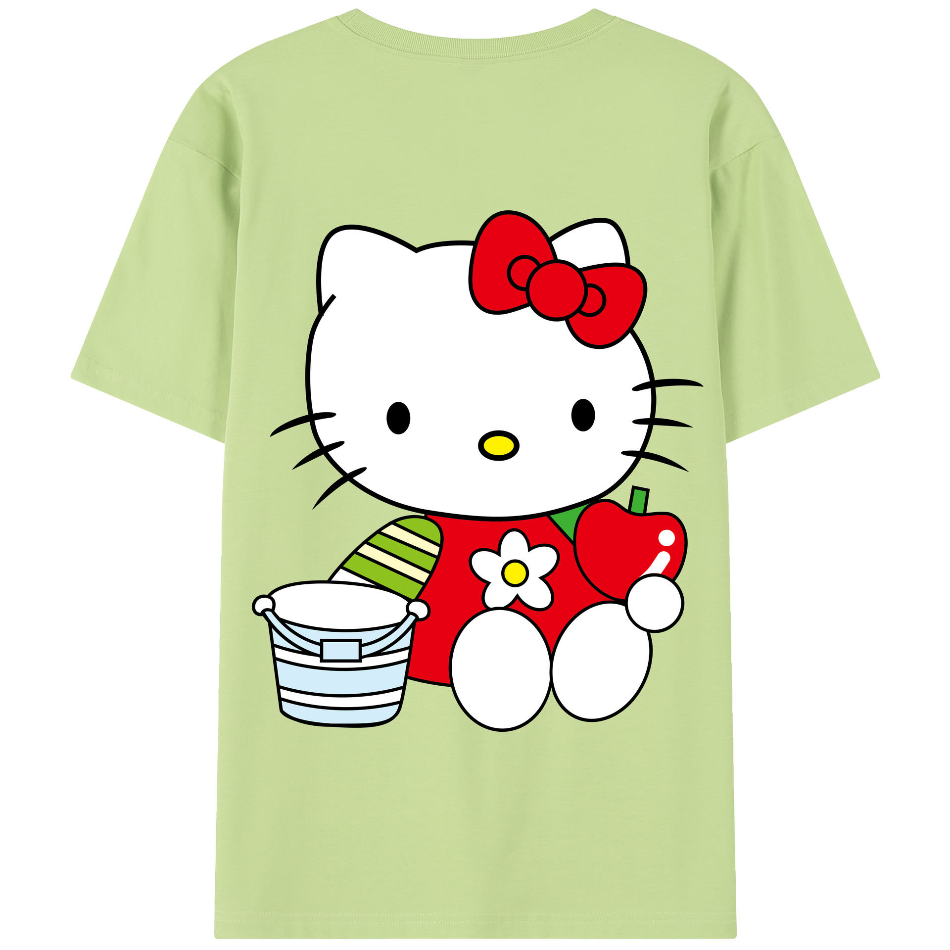 （画像用） Hello Kitty ハローキティ 綿100％半袖Tシャツ（背面プリント）